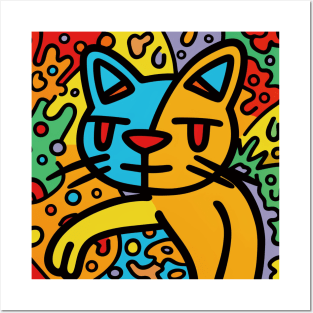 Cat in POP Art Posters and Art